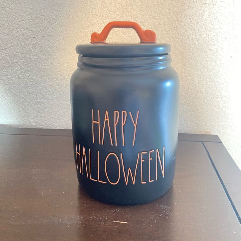 Rae dunn black happy Halloween canister - Picture 2 of 5